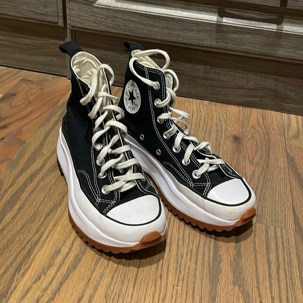 Converse run star high tops black 7M